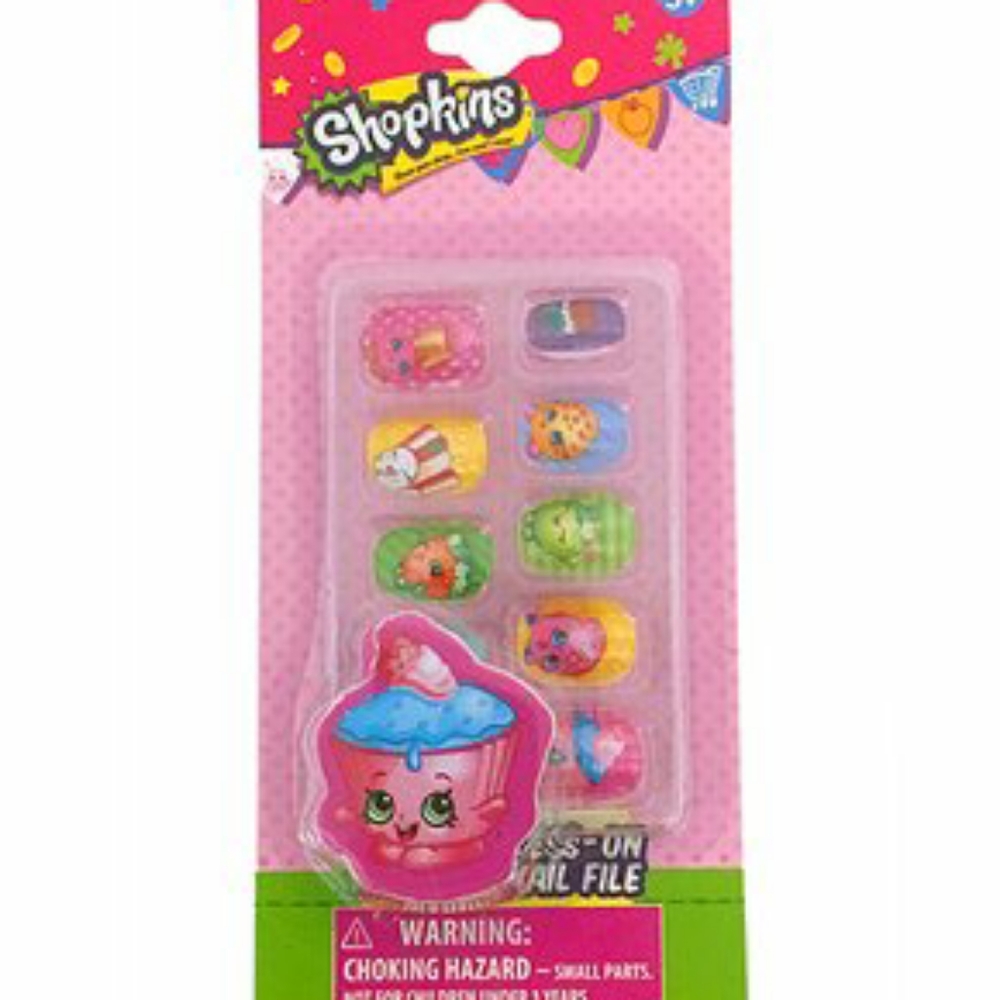 Shopkins 10 Count Press-On Nails With Nail File